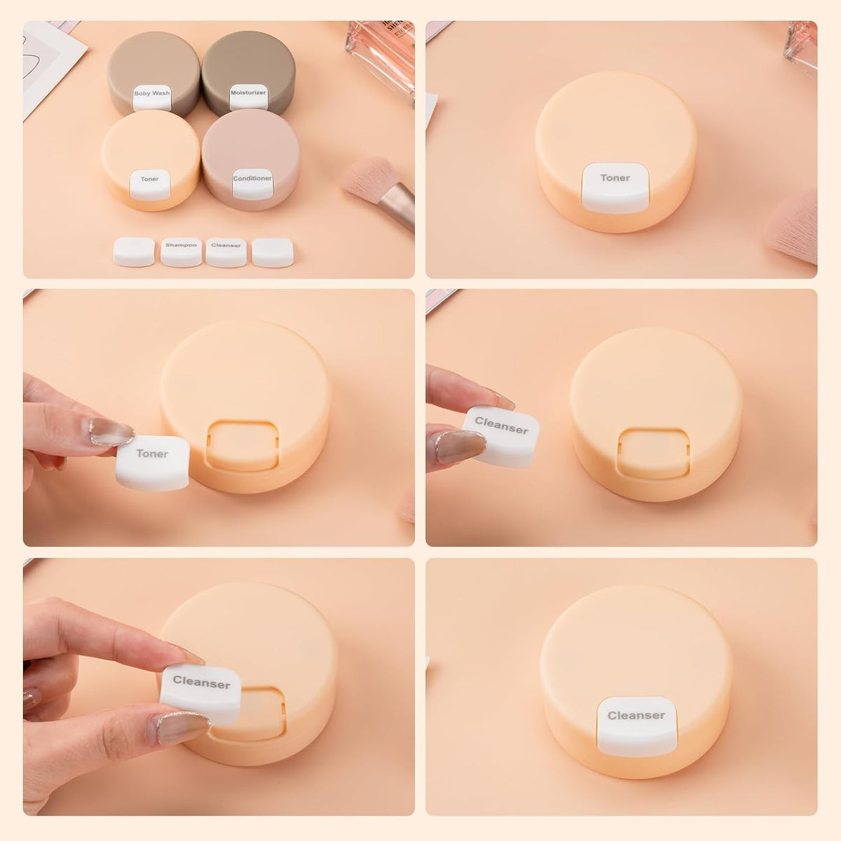 Decourly Magnetic Travel Essentials Containers