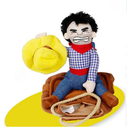 Cowboy rider funny pet toy